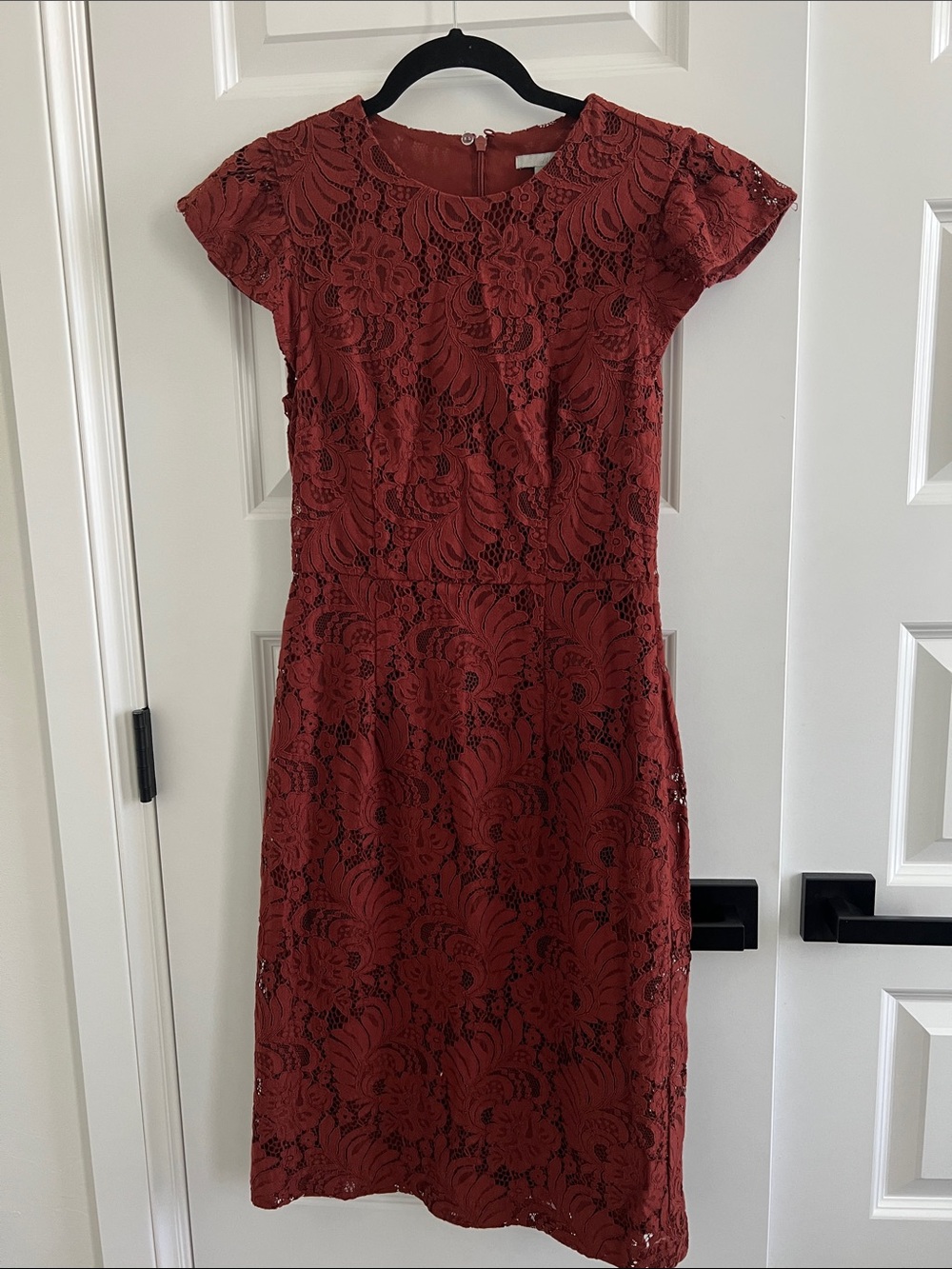 H&M Rust Lace Midi Dress